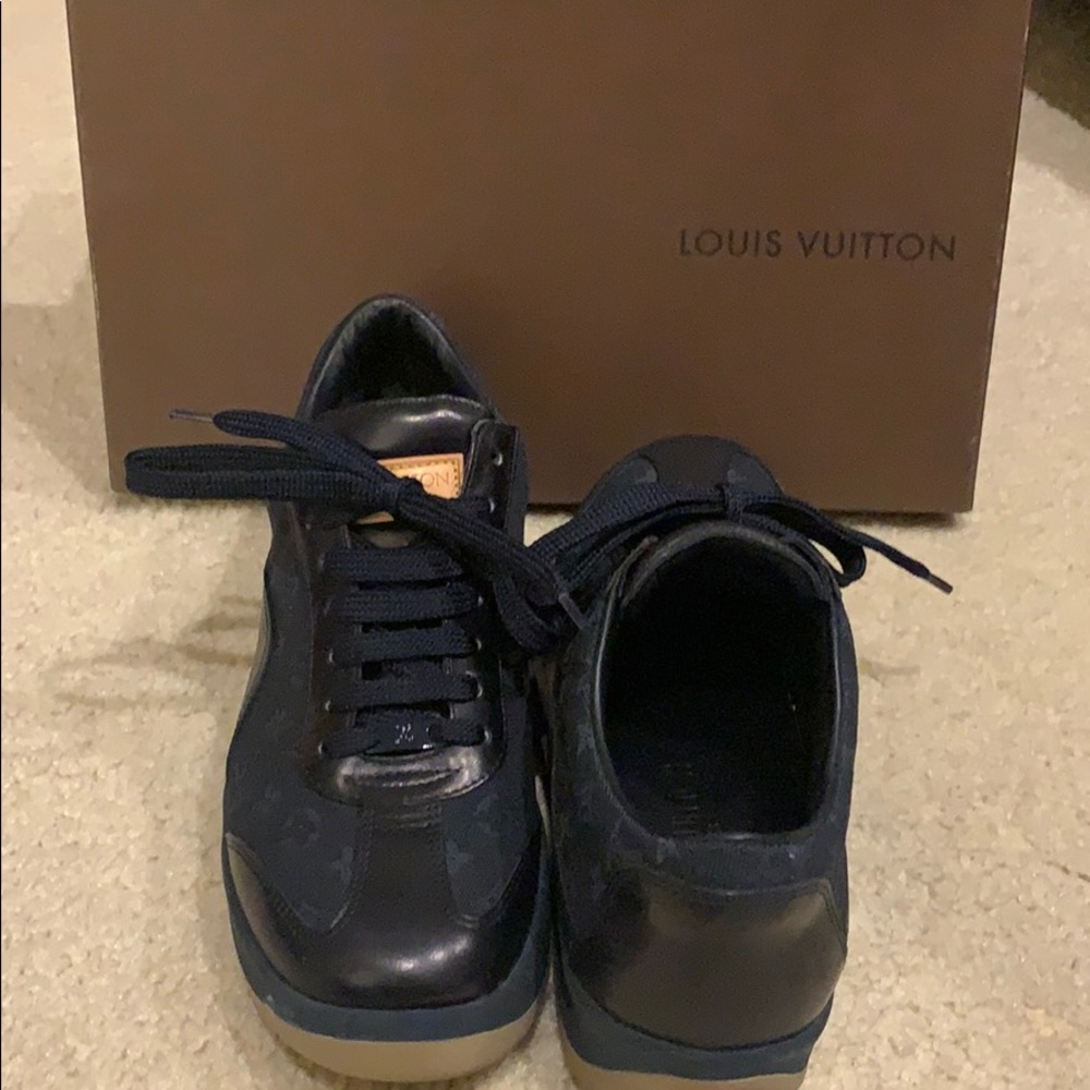 Navy Louis Vuitton sneakers
